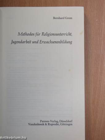 Methoden für Religionsunterricht, Jugendarbeit und Erwachsenenbildung