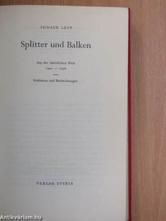 Splitter und Balken