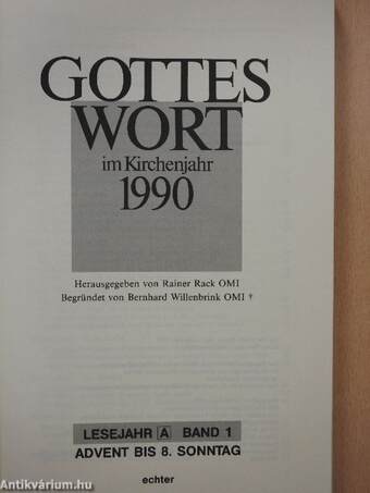 Gottes Wort im Kirchenjahr 1990 A/1