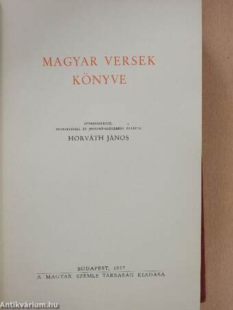 Magyar Versek Könyve