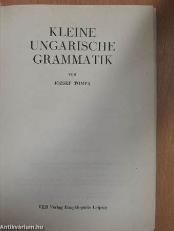 Kleine Ungarische Grammatik