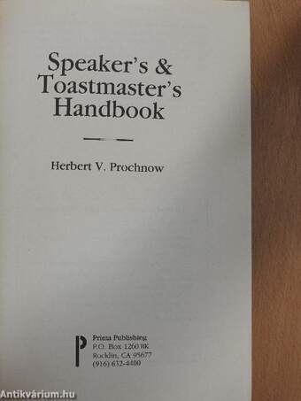 Speaker's & Toastmaster's Handbook