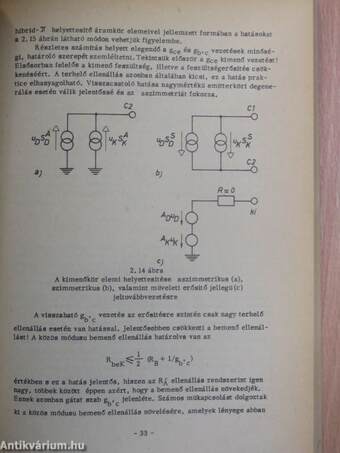 Analóg integrált áramkörök kapcsolástechnikája