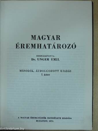 Magyar éremhatározó I-III.