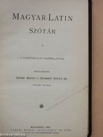 Magyar-latin szótár