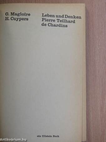 Leben und Denken Pierre Teilhard de Chardins