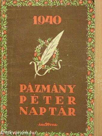 Pázmány Péter naptár 1940