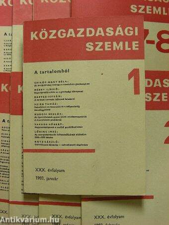 Közgazdasági Szemle 1983. (nem teljes évfolyam)