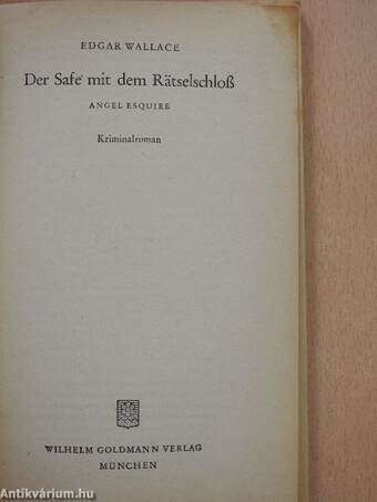 Der Safe mit dem Rätselschloß