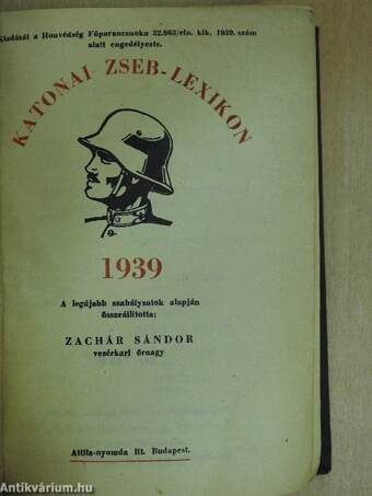 Katonai zseb-lexikon 1939.