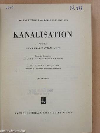 Kanalisation I.