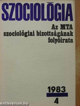 Szociológia 1983/4.