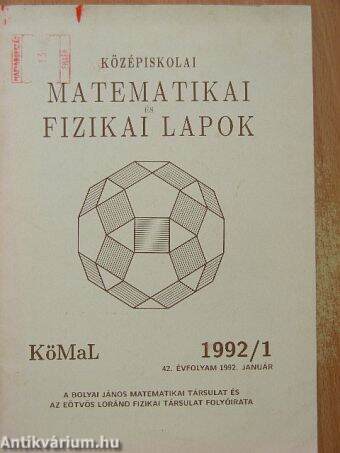 Középiskolai matematikai és fizikai lapok 1992. január