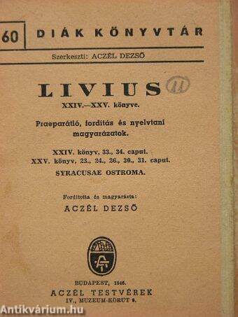 Livius XXIV-XXV. könyve