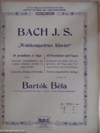 "Wohltemperirtes Klavier" III.