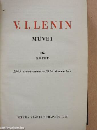 V. I. Lenin művei 16.