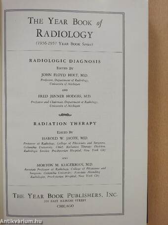 The Year Book of Radiology 1956-1957