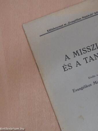 A misszió és a tanító