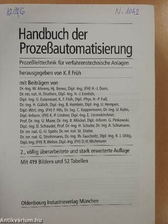 Handbuch der Prozeßautomatisierung