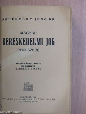 Magyar kereskedelmi jog rendszere