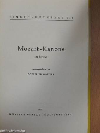 Mozart-Kanons im Urtext