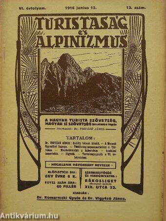 Turistaság és Alpinizmus 1916. junius 15.