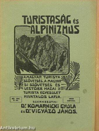 Turistaság És Alpinizmus 1922. március