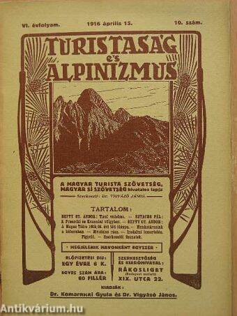 Turistaság és Alpinizmus 1916. április 15.