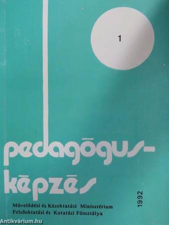 Pedagógusképzés 1992/1.