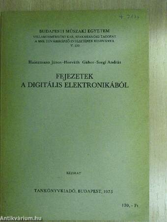 Fejezetek a digitális elektronikából