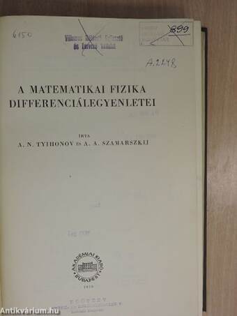 A matematikai fizika differenciálegyenletei