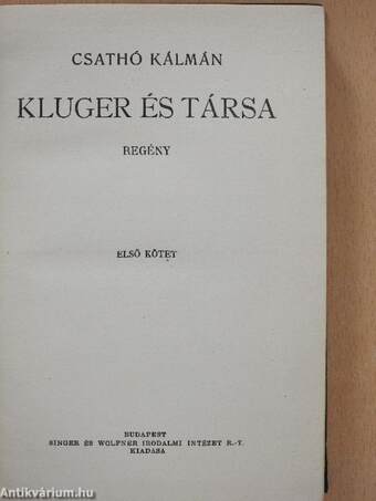 Kluger és társa I-II.