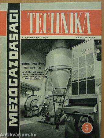 Mezőgazdasági technika 1965/5.