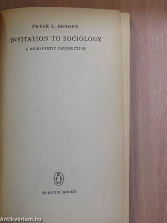 Invitation to Sociology