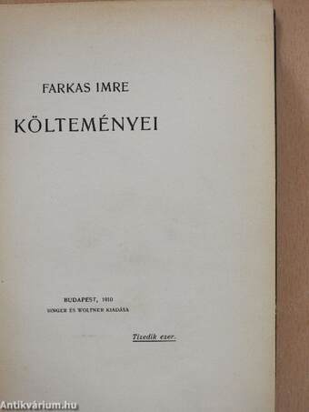 Farkas Imre költeményei