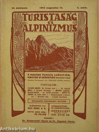 Turistaság És Alpinizmus 1915. augusztus 15.