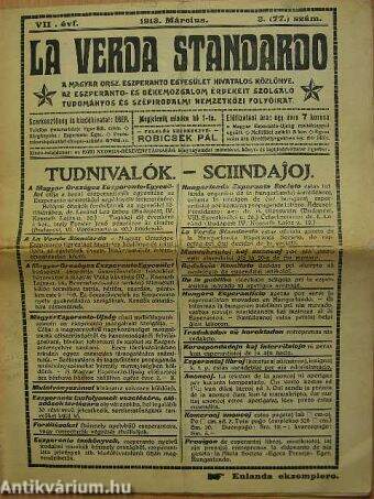 La Verda Standardo 1913. március