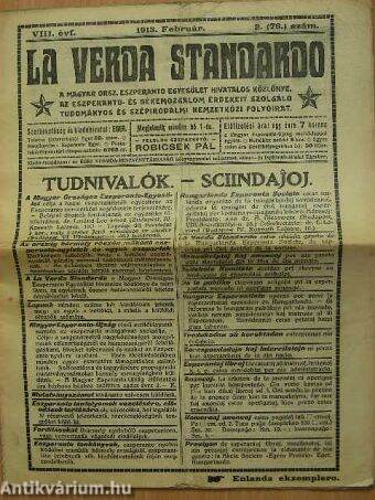 La Verda Standardo 1913. február