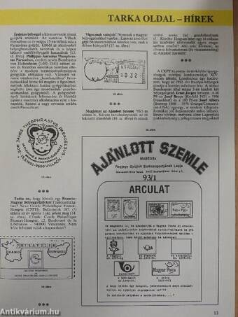 Filatéliai Szemle 1993. június