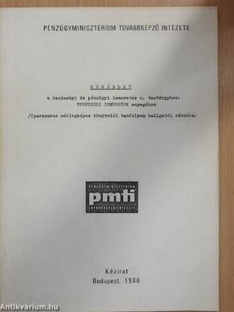 Segédlet a Gazdasági és pénzügyi ismeretek c. tantárgyhoz: tervezési ismeretek anyagához