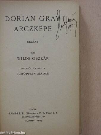 Dorian Gray arczképe