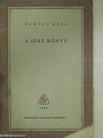 A száz könyv (rossz állapotú)