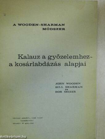 A Wooden-Sharman módszer (rossz állapotú)