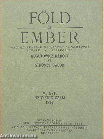 Föld és Ember 1926/4.