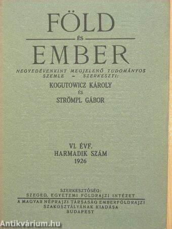 Föld és Ember 1926/3.