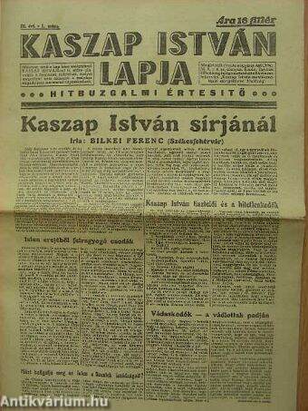 Kaszap István Lapja 1943/1.