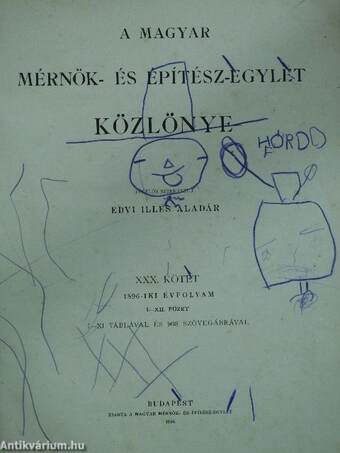 A Magyar Mérnök- és Építész-Egylet Közlönye 1896. (nem teljes évfolyam)