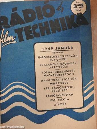 Rádió és filmtechnika 1949. január-december