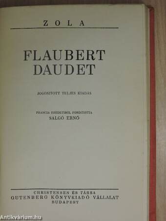 Páris gyomra I-IV./Flaubert Daudet