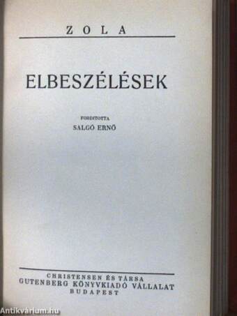 A zsákmány I-III./Elbeszélések 